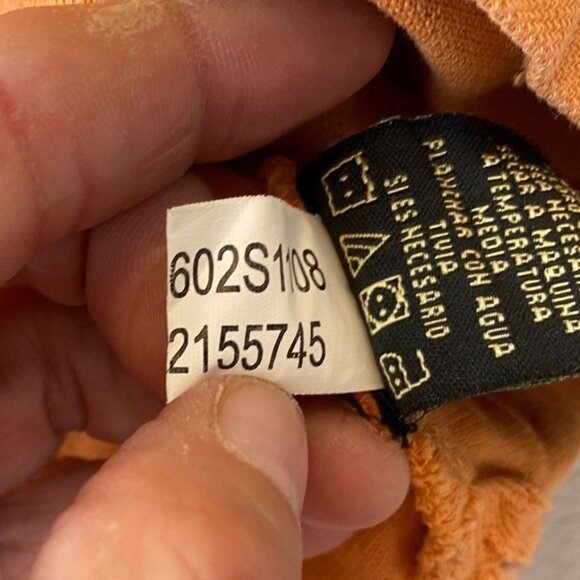 RedHead Mens Polo Shirt Small Short Sleeve Pullover Casual Striped Orange - Picture 8 of 11